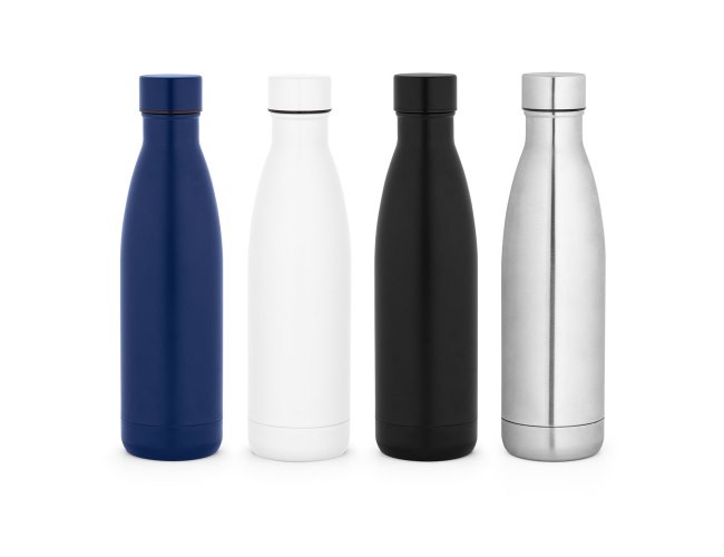 RE-BUFFON L. Garrafa em a�o inox 90% reciclado de parede dupla t�rmica, isolada a v�cuo e acabamento mate 810 mL